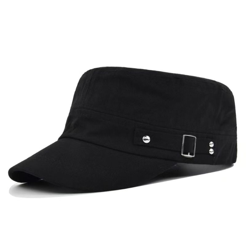 Washed Hat Spring, Summer and Autumn Cotton Flat Cap Outdoor Military Hat Men's Mesh Sun Hat