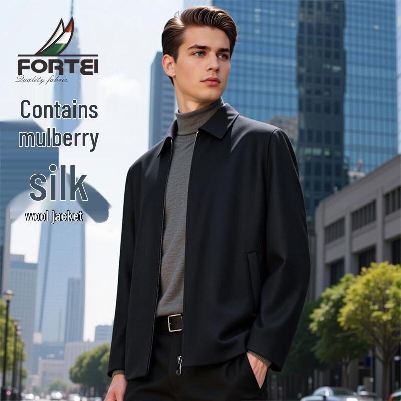 Futing Men s Silk-Wool Blend Business Jacket 50