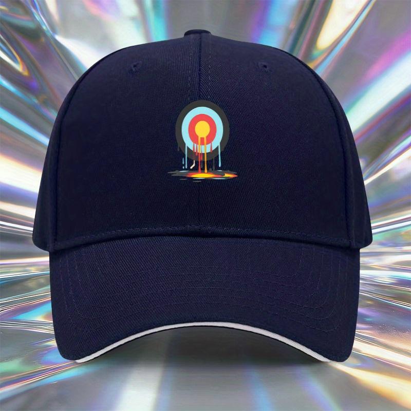 Melting Target Graphic Baseball Cap Polyester Adjustable Street Style Outdoor Adult Cap