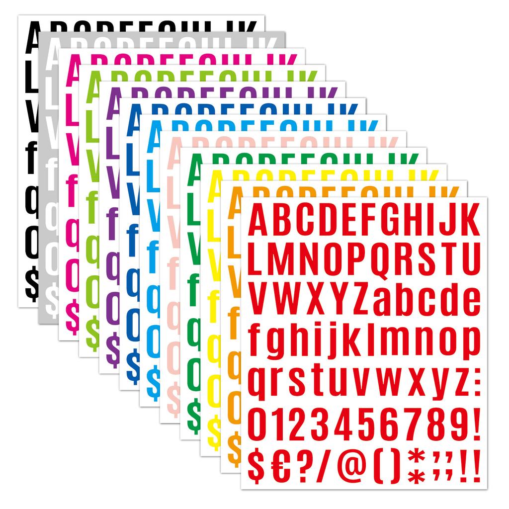 Bold Letter Sticker 1 Inch Combination Water Cup Creative Hand Account
