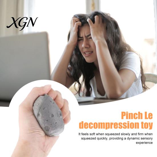 Moon Stress Ball Foam Anxiety Relief Squeeze Fidget Toy Portable Simulated Hand Muscle Exercise