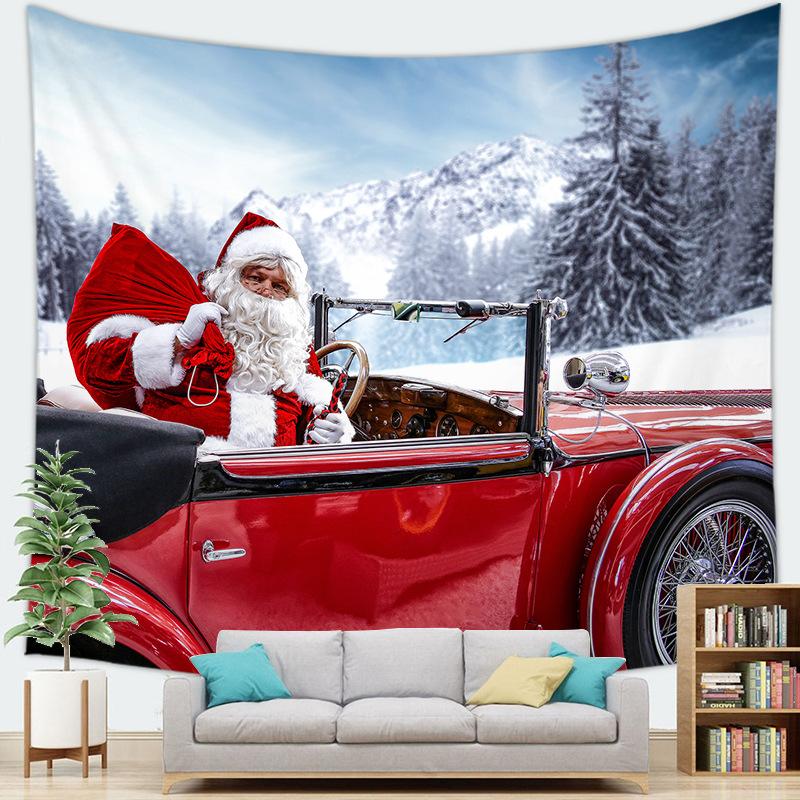 Santa Claus Christmas Decoration Background Christmas Series Tapestry Wall Hanging