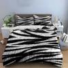 Zebra-Muster Bettwäsche-Set Dreiteilig Bettwäsche-Set (1 Bettbezug, 2 Kissenbezüge, Bettdecke nicht enthalten)