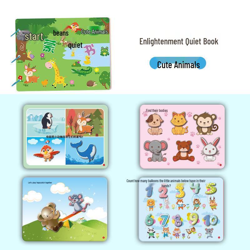 Quiet Book: Interactive Literacy Toy for Children's Early Education, Featuring Velcro Storytelling and Parent-Child Engagement