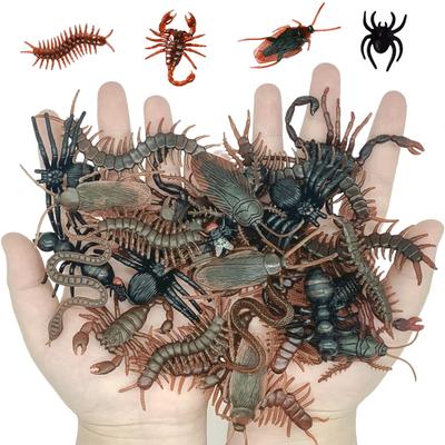 10 uds. Juguetes Divertidos de Insectos de Simulación Cucaracha Araña Ciempiés Escorpión Plástico Niños Insecto de Broma Truco de Miedo Accesorios para Niños TMZ