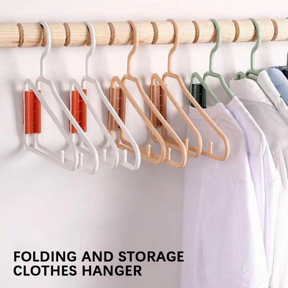 12pcs Foldable Coat Hanger,Non-Slip Clothes Hangers,Plastic Drying Rack,Multifunctional Clothes Storage Organizer For Travel