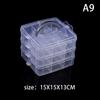 3 Layers Transparent Plastic Jewelry Storage Box Large-Capacity Finishing Box Necklace Ring Stud Earrings Box Ornament Box