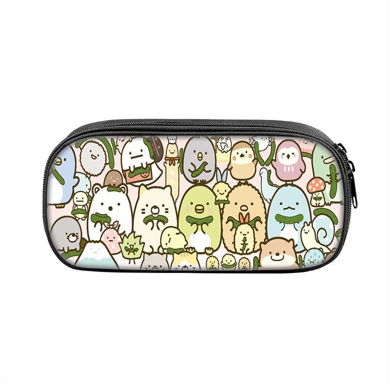 Sumikkogurashi Character Pencil Case With Large Capacity Nylon Storage Bag For Students