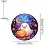 Halloween Ghost Sun Catcher - Circular Acrylic Sign, Acrylic Desktop Ornament, Wall Decor Art, Four Seasons Decoration, Novelty Home Decor