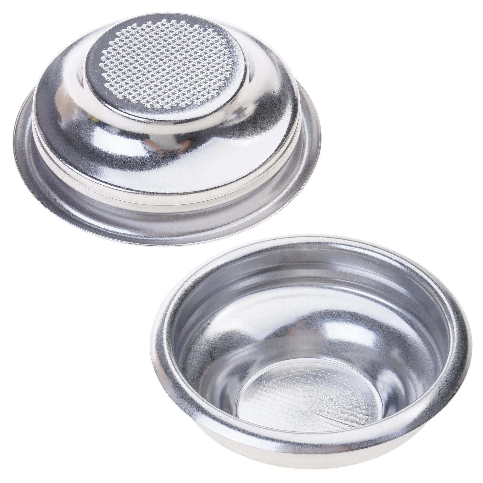 

2 Pieces Reusable Coffee Filter Basket 51/58mm Stainless Steel Bottomless Design for Home and Office Use B