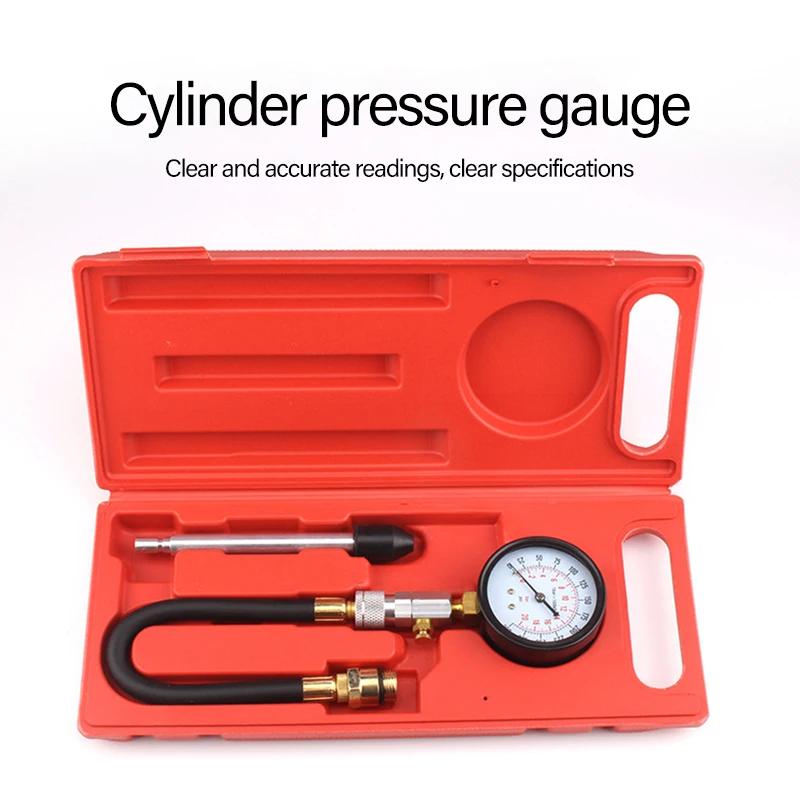 Gasoline Engine Compression Tester Cylinder Pressure Gauge Automobile Motorcycle Petrol Engine Inspection Car Test Manometer Kit