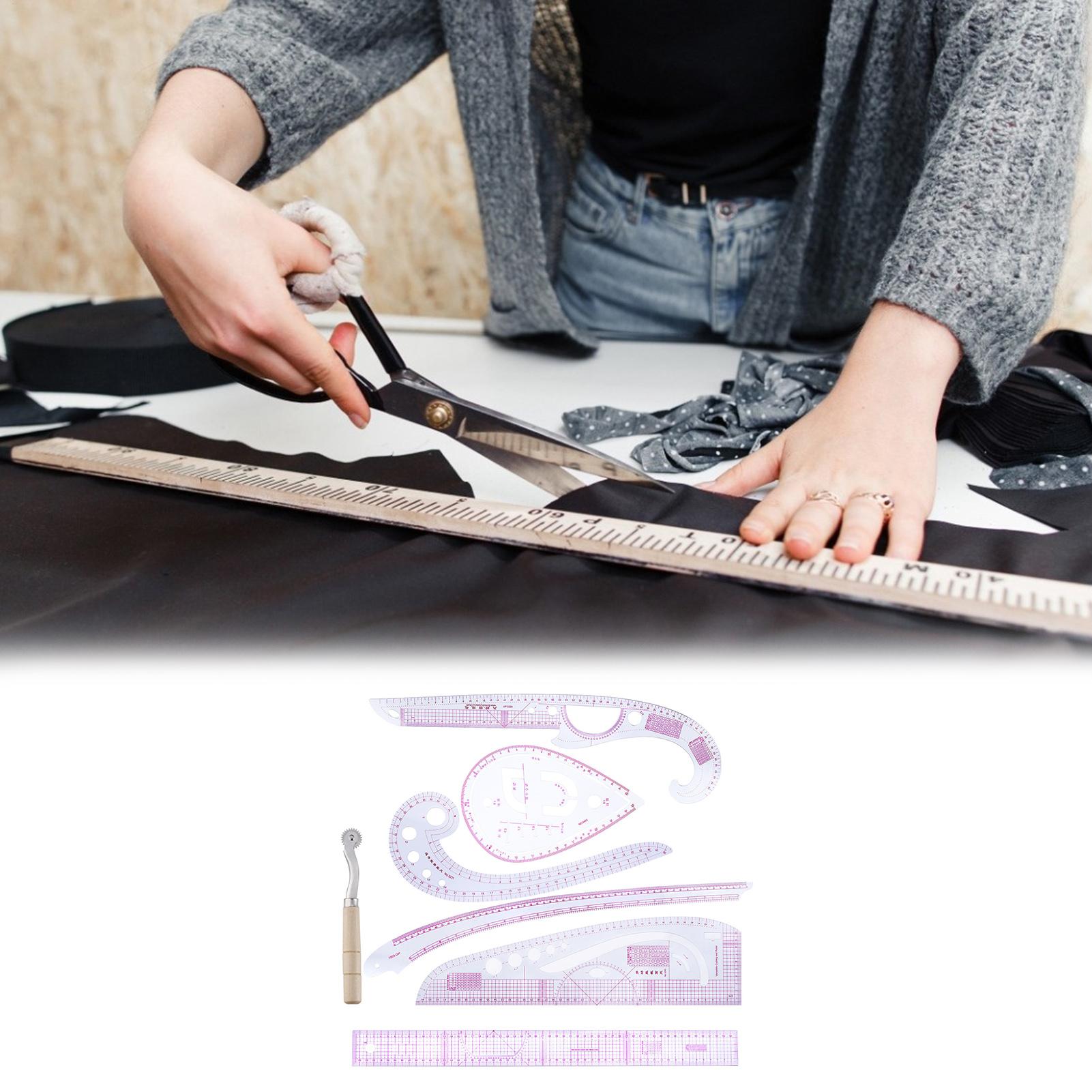 

French Curve Ruler Cutting Quilting Accessories Clear 7 Pieces Fashion Design Sewing Ruler Set For Quilters Beginners Tailors China Mainland