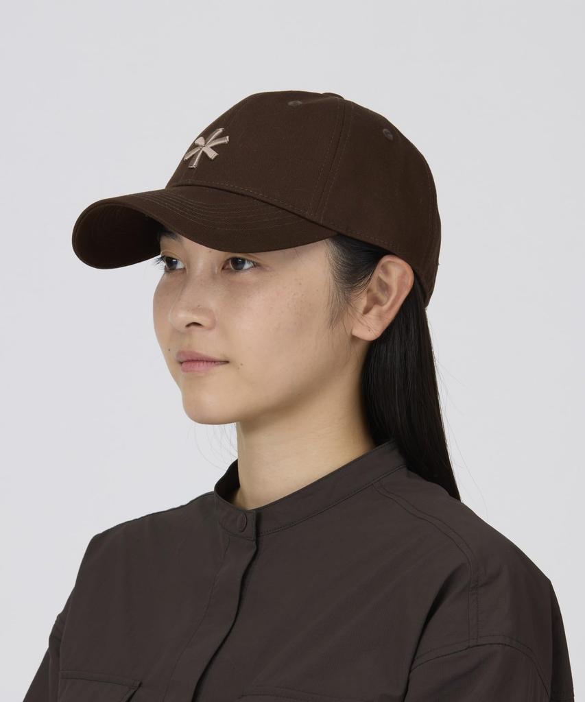 Asterisk DUNKLBRAUN 1 [Snow Peak] Kappe, Kappe, Hut, Logo, Unisex,