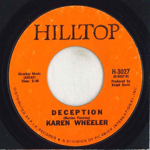 

7inch Record KAREN WHEELER Listen Spot H3027 HILLTOP 1970 US Folk Used