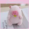 Porte-clés Capybara Rose Adorable Peluche Créative Cochon d'Eau Soufflant des Bulles Jouet Doux