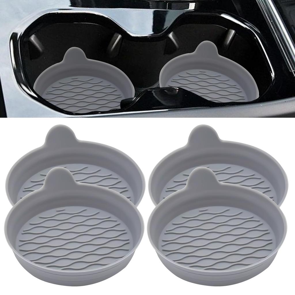 Non-Slip Car Cup Holder Coasters, Universal Waterproof Cup Mat for Vehicle Interior