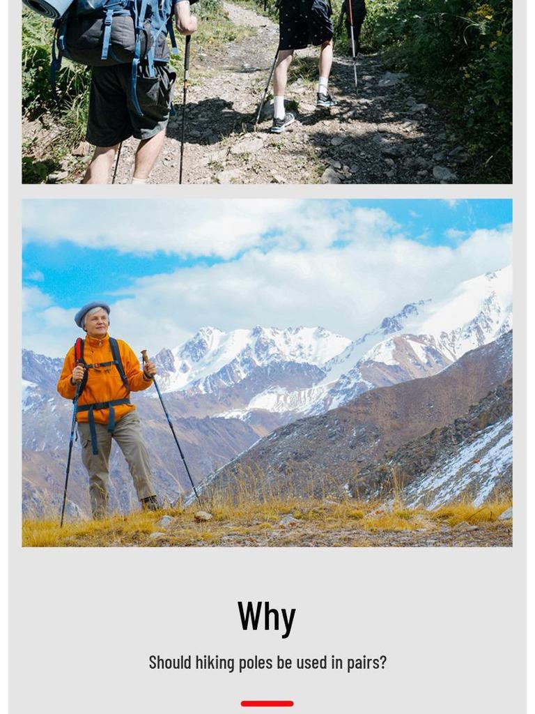 Aluminum Telescopic Hiking & Trekking Poles, Folding Walking Sticks N82