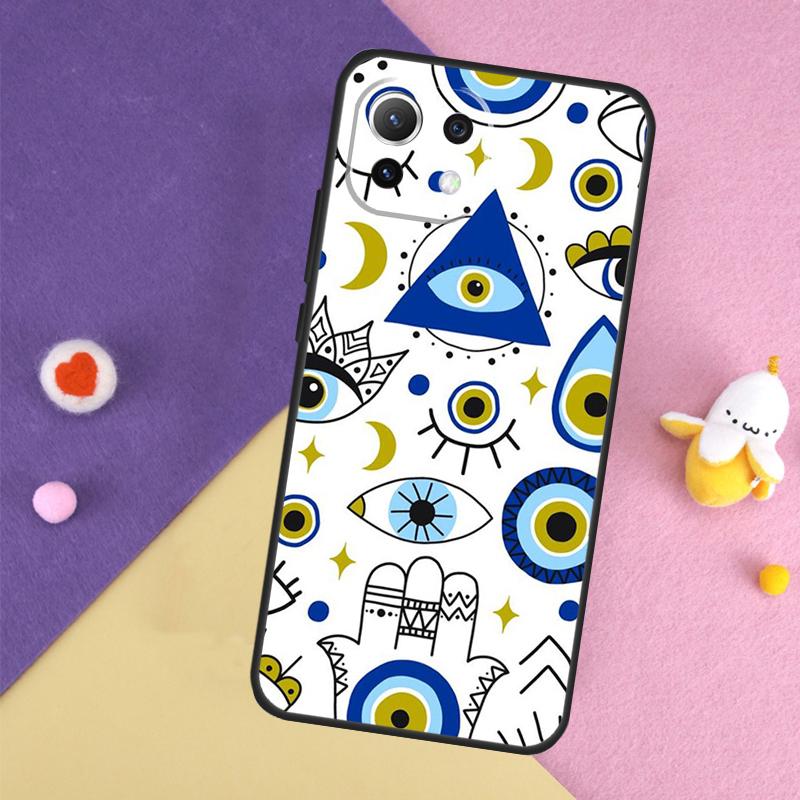 Blue Evil Eye Case For Xiaomi 14T 11T 12T 13T Pro 13 14 15 Ultra POCO X7 Pro X3 X5 X6 F5 F6 M6 Pro Cover