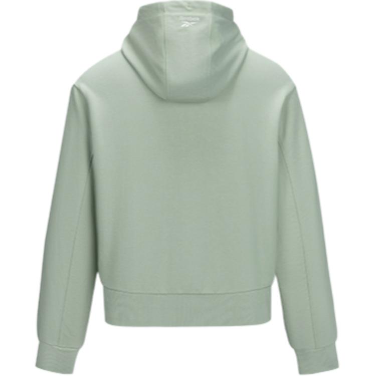 Reebok Logo Embroidered Outdoor Casual Sports Jacket With Zipper And Hood Long Sleeve Sweatshirt Women jackets Gray-Green 24FRM102WGL5