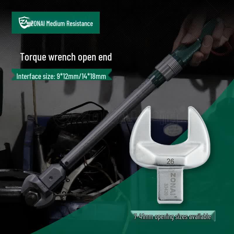 Zhongnai 9x12mm Torque Wrench Open End Head Insert