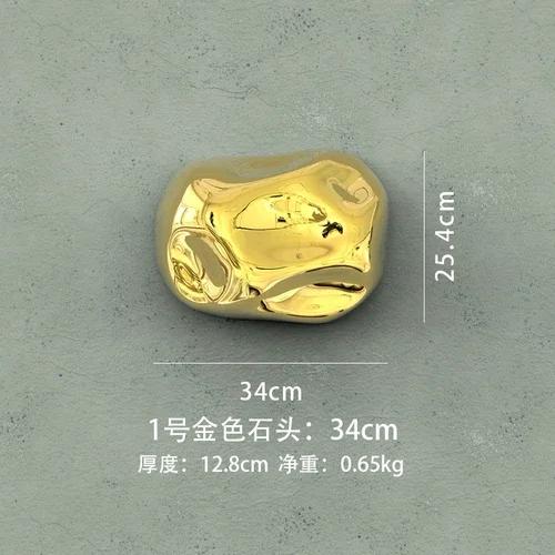 Wall Decoration Stone 3D Golden Stone Wall Background Display Plating Simulation Stone Pendant Wall Hanging Ornaments Room
