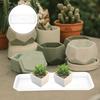 10 Pcs Plant Drip Tray Flower Pot Saucer Rectangular Water Planter Pots for Plants Bonsai Tree Trays Plate Saucers Nonporous