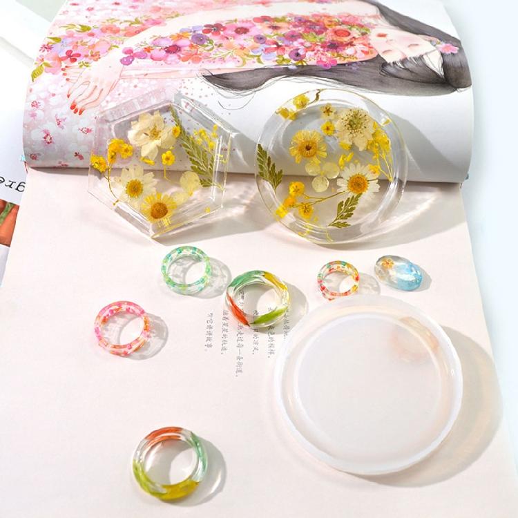 Hexagonal Round for Creative Silicone Mold Drop Coaster Placemat Mold for Diy Cr