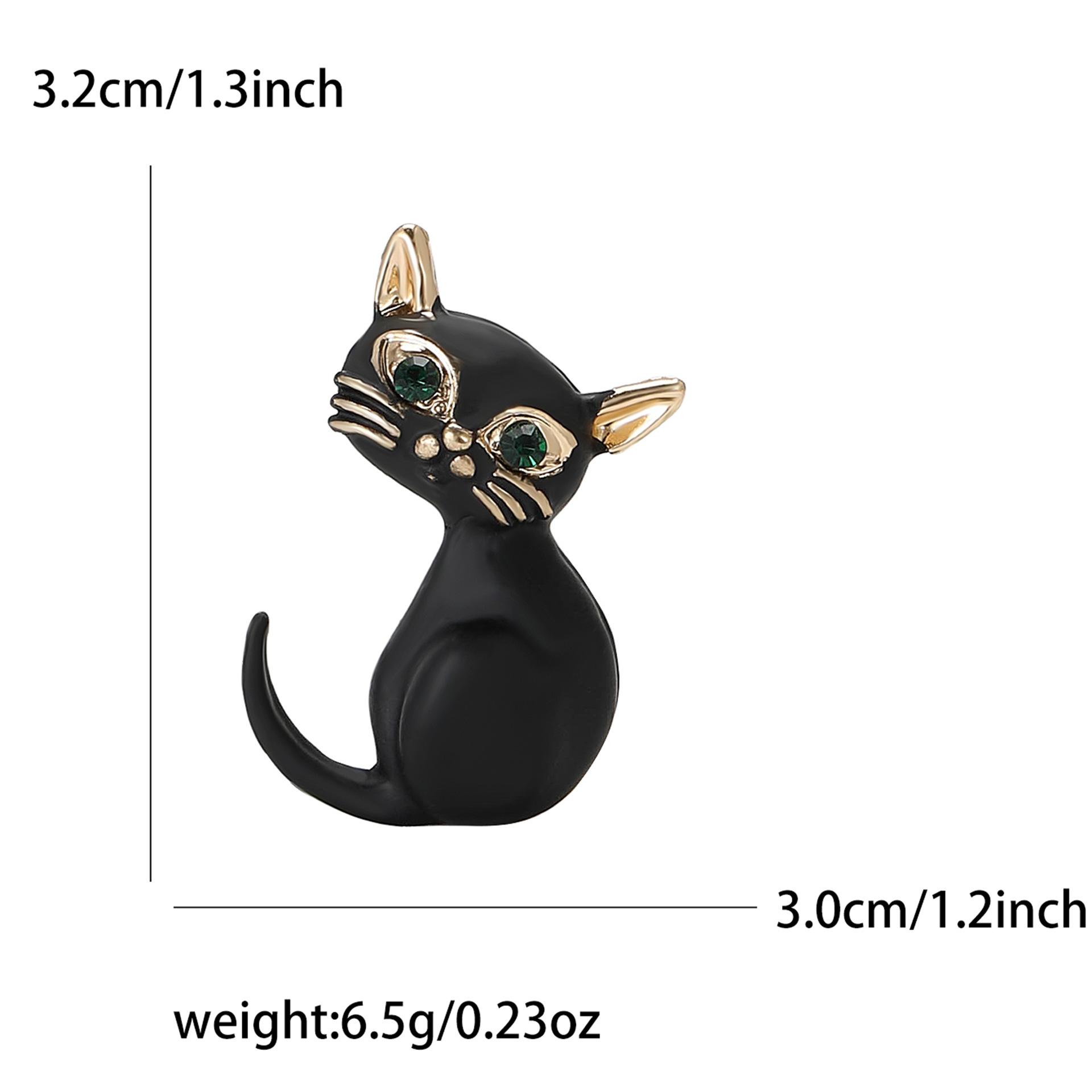 

Модная мультяшная брошь в виде кошки из сплава с эмалью, симпатичная трендовая женская брошь для свитера, кардигана, корсажа, украшения