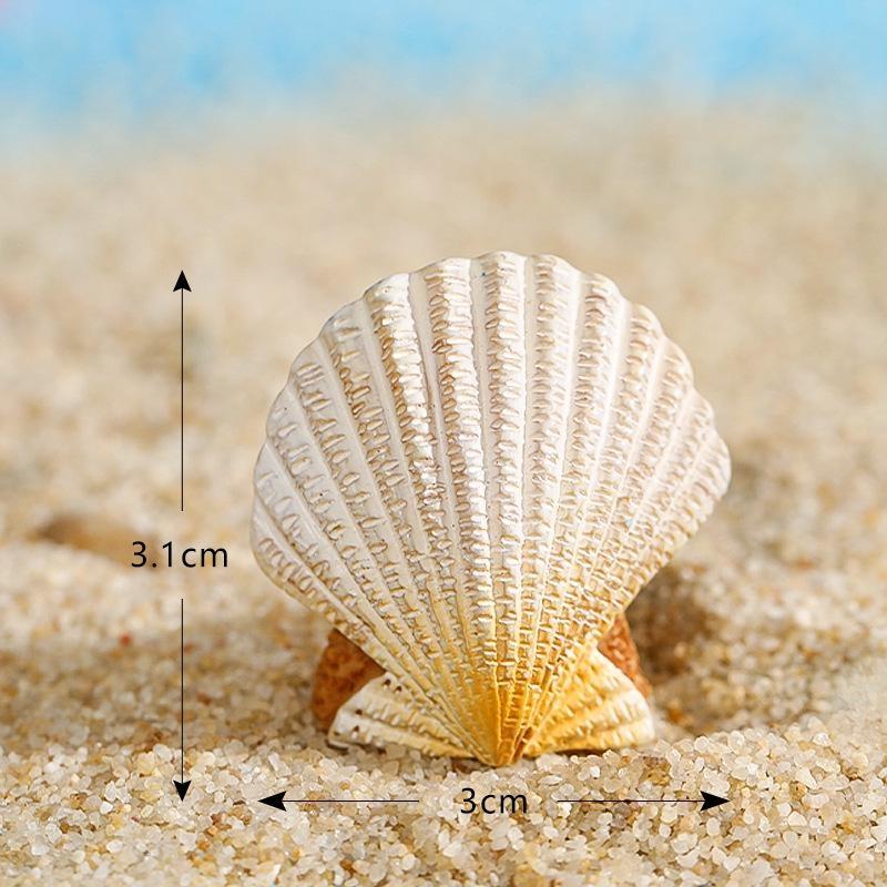 2pcs Seashore Series Mediterranean Style Ornaments Surfboard Seashells Seabirds Miniature Garden Microlandscape Home Decoration