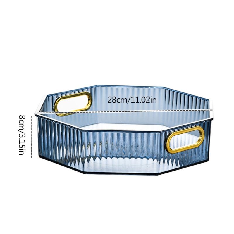 Turntable Storage Box Portable Fruit Basket Suitable for Cabinets Storerooms Kitchen Countertops Refrigerator Offices
