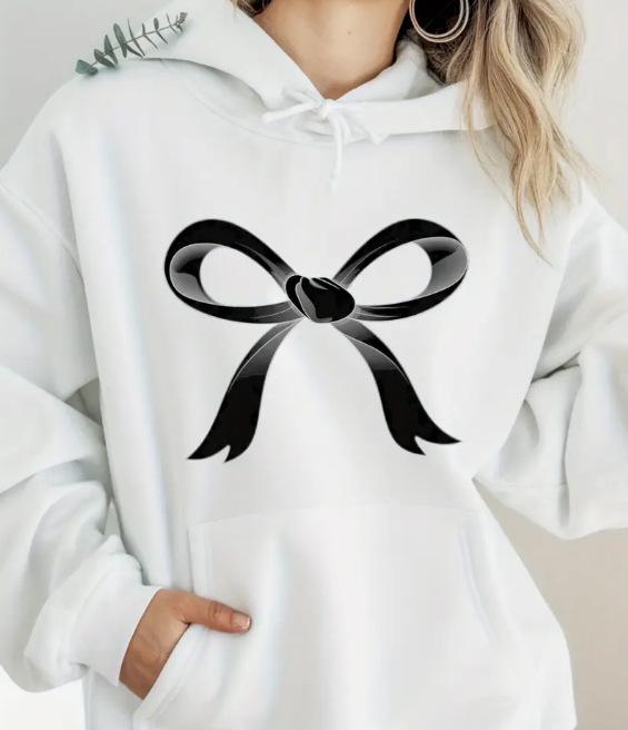 2025 European and American Style Long-sleeve Hoodie with Bow Knot for Autumn/Winter