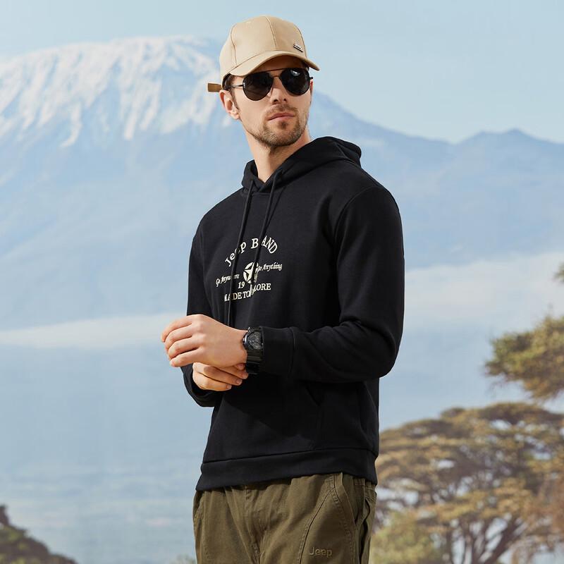 

JEEP Men s Cotton Blend Hooded Sweatshirt L