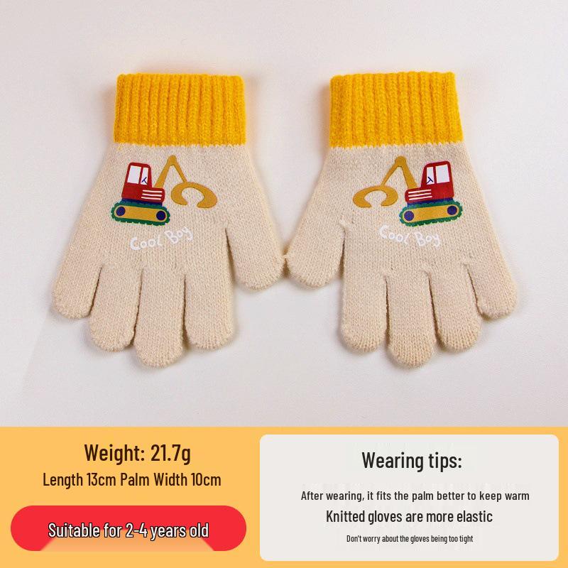 Winter Warmth: Cute Knitted Wool Gloves for Baby Boys & Girls