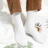 Sagseuei [6Pack] 2-Ply Pure Cotton Signature 168N Plain Long Socks