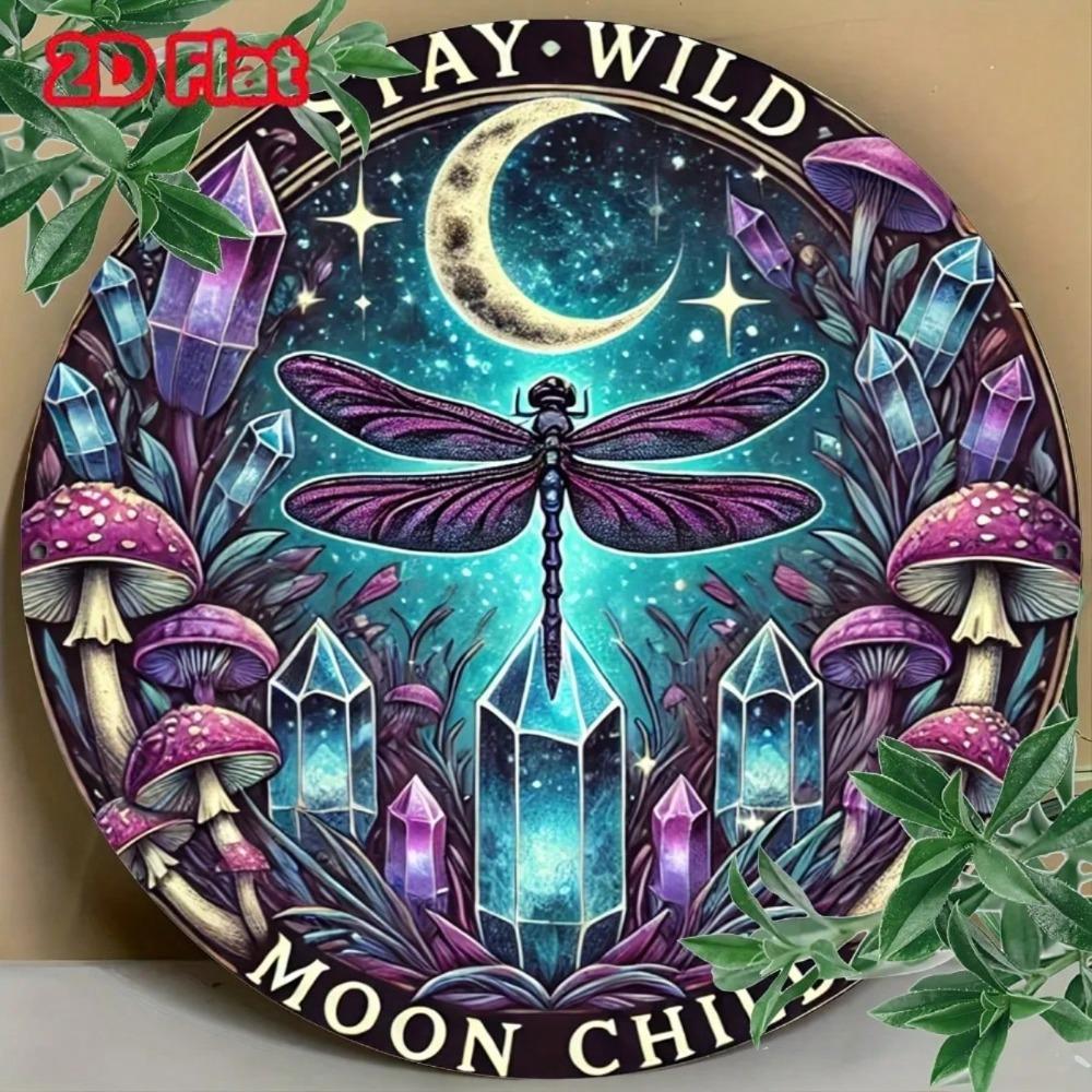 Vintage Round Moon Sign Wall Art Home Decor Bedroom Gift