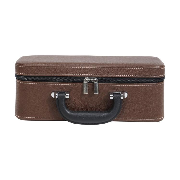 Jewelry Organizer Pouch with Multiple Pockets for Sorting Bracelets Velvets Lined Portable Stylish PU Container