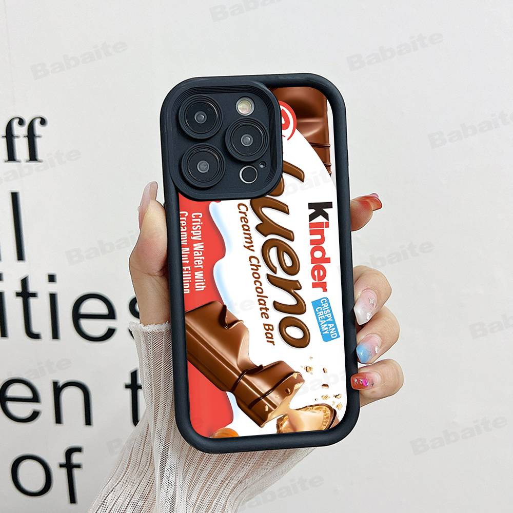 Cute Kinder Surprise Eggs Logo Phone Case For IPhone 16 15 14 Plus 13 12 11 17 Pro Max Pro Soft Cover