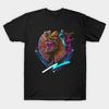 Men Black Print T-shirt Rad Dilaphosaurus No-Cut Transfer Paper Print Cotton Tshirt