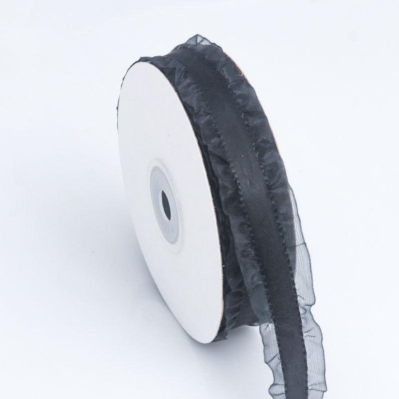 Romantic Solid Color Polyester and Cotton Splicing Soft Skirt Ribbon DIY Bow Hair Braiding Hair Ornaments Wedding Handmade Gift Decorative Ribbon