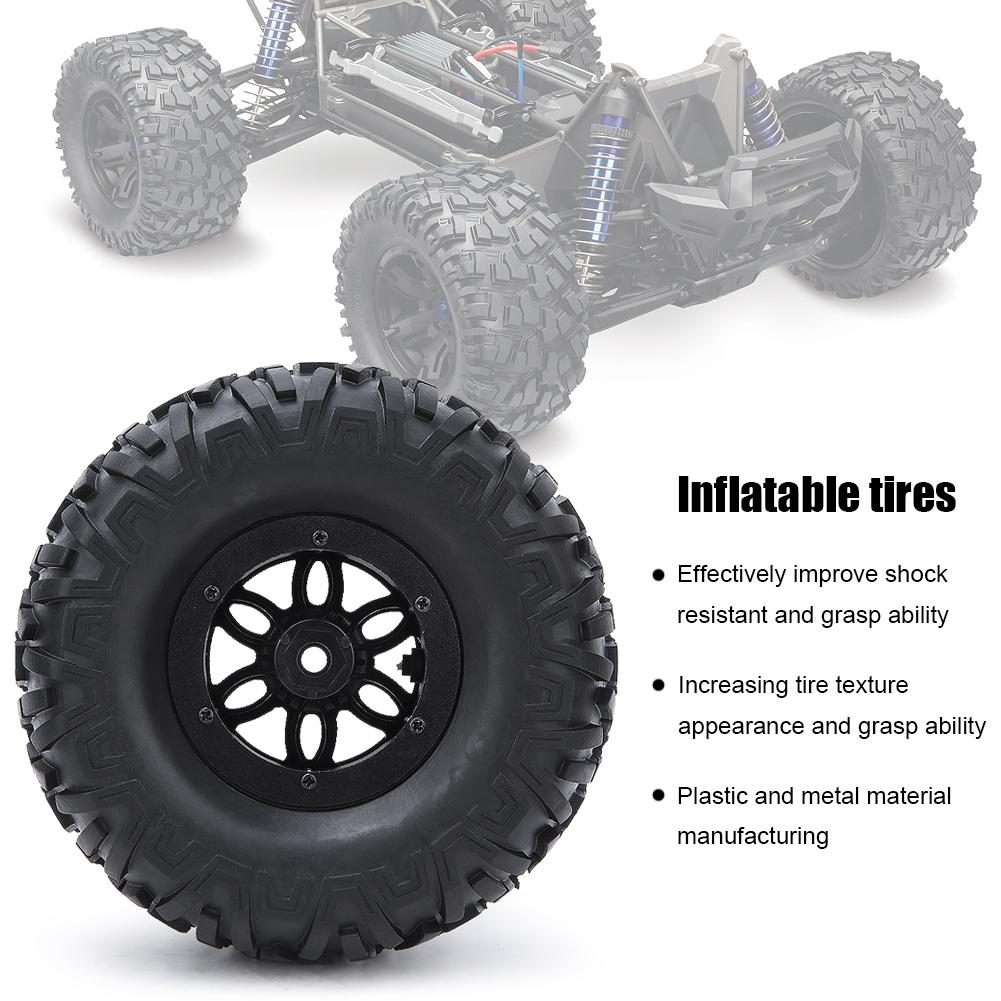 Uniwersalne 2,2-calowe nadmuchiwane opony ulepszone części zamienne do modelu samochodu RC 1 10 czarne