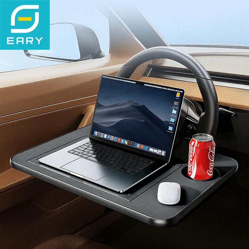 Eary Car Steering Wheel Desk for Laptop Multipurpose Travel Car Accessories Seat Stand Table Trays for Eating Drinking Working