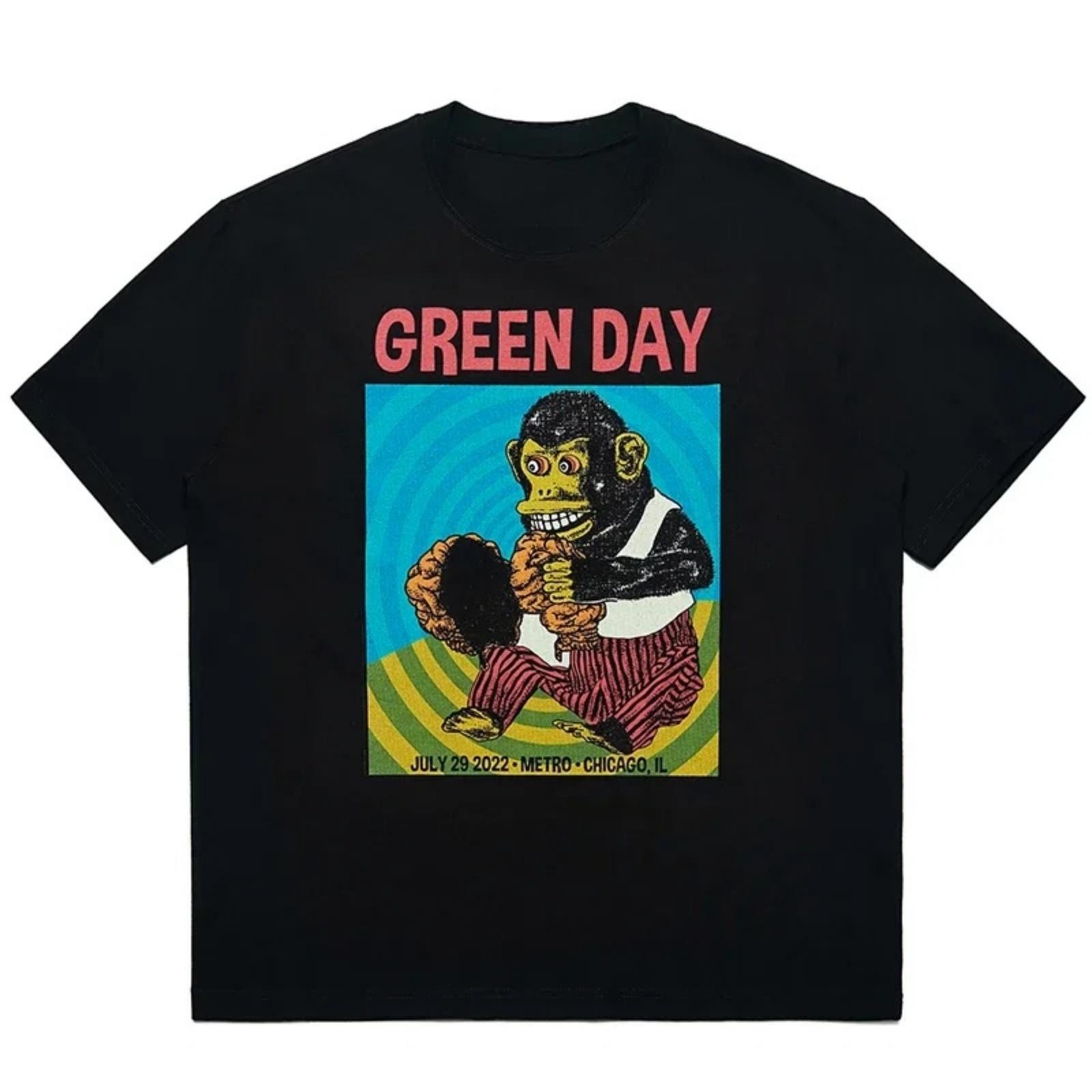 2025 Green Day PUNK Punk Band Cartoon Rock T-shirt Popular Style Women Clothing Y2k Top Aesthetic Graphic T Shirts Vintage S
