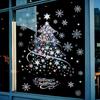 Weihnachts- und Frohes Neues Jahr Aufkleber Weihnachtsfensteraufkleber Wandaufkleber Gold Statische Aufkleber Party DIY Dekorationen