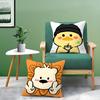 Interesting Polar Bear Illustrations Pillow Case Double-Sided Plush Sofa Cushion Covers Organic Breathable Invisible Zipper