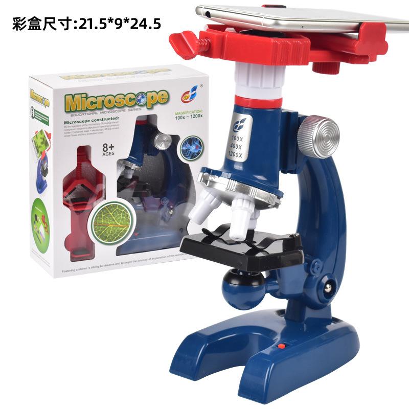Children Microscope Biology Lab Led School Science Experiment Kit Education Scientific Toys Gifts for Kids Scientist