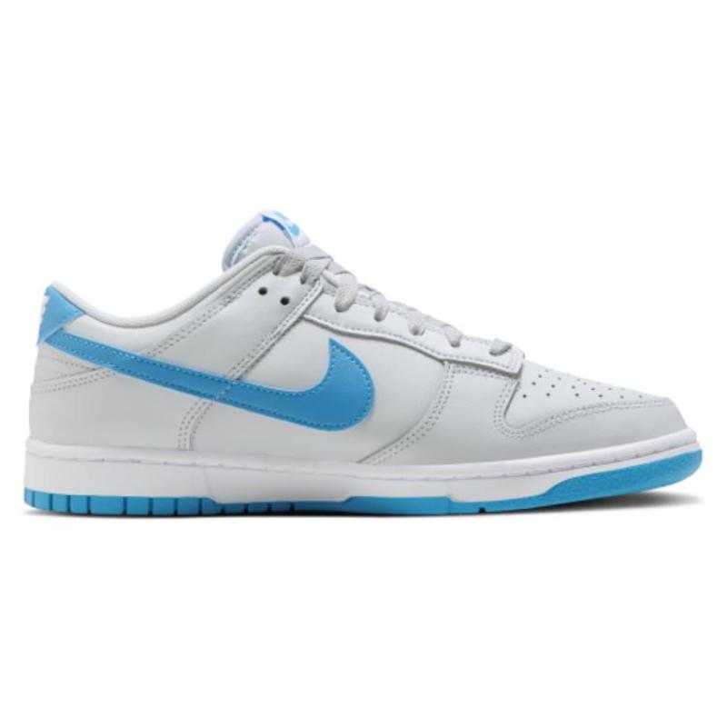 Nike Dunk Low Retro Pure Platinum Blue Lightning Skate Shoes Sneakers
