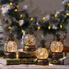 USB Concert Snow Globe Christmas Ornament - Luminous Resin Lantern with Golden Horse