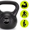 Kettlebell - SPRINGOS - 16kg - ABS - Poignée ergonomique - Noir