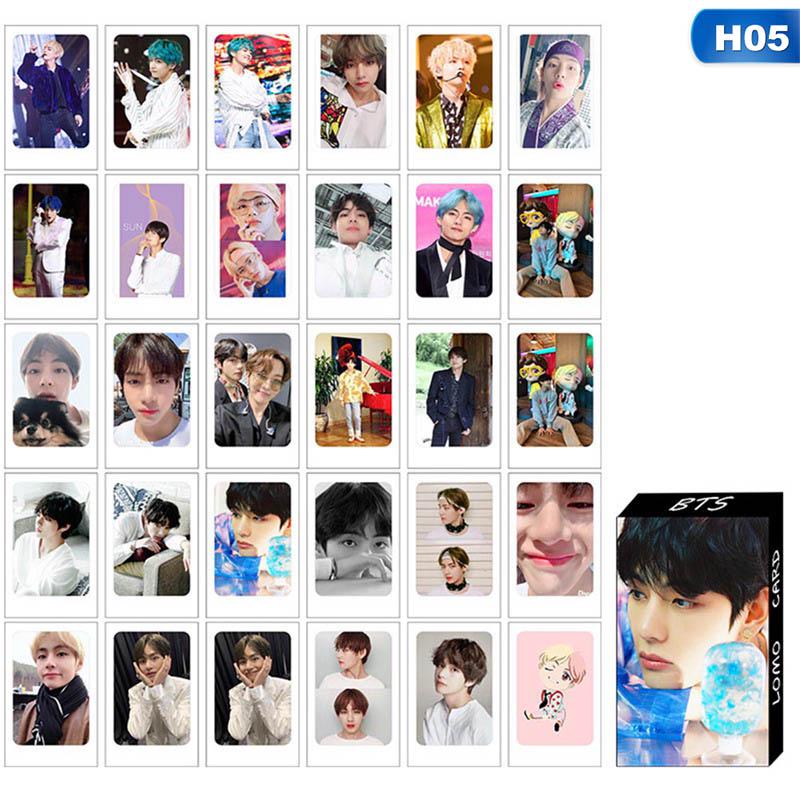 Pocztówka BTS Karta LOMO 30 sztuk w pudełku Plakaty Zestaw pocztówek pamięciowych Kartki z życzeniami Pocztówki prezentowe