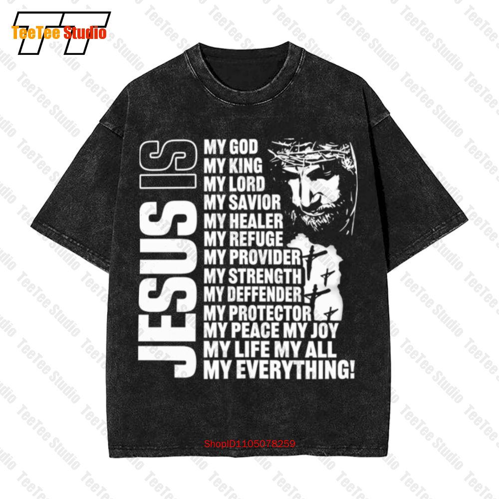 Jesus Is My God My King My Lord Vintage Oversized TShirt STZX S